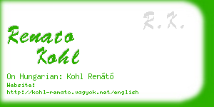 renato kohl business card