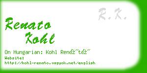 renato kohl business card